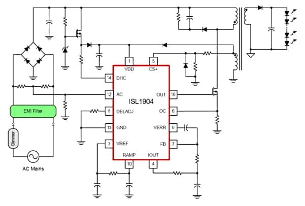 Intersil ISL1904 dimmable